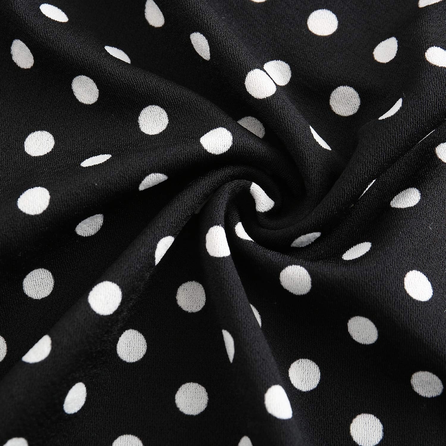 image:imageSureple Womens Retro Sleeveless Swing Casual Work Summer Party Dress with PocketsBlack Dot