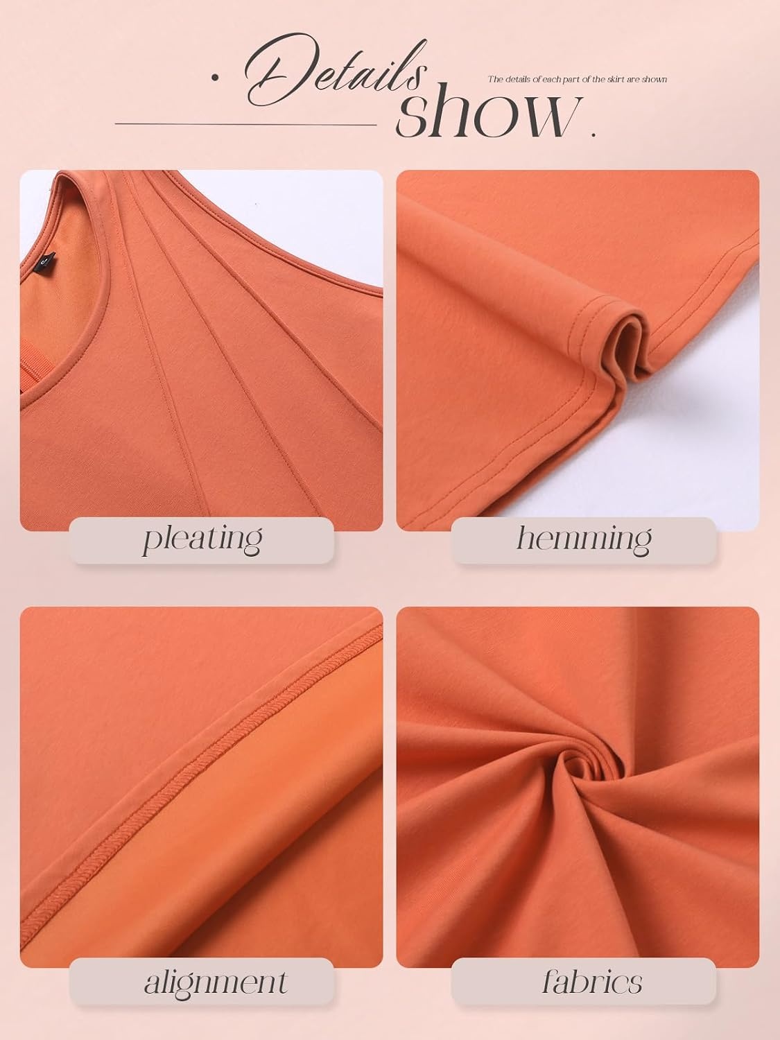image:imageSureple Womens Summer Cocktail Dresses 2026 Sleeveless Casual Fitted Tank Beach Swing ALine SundressAorange