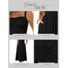 Sureple Long Dresses for Women 2026 Sleeveless Ruched Bust Swing Aline Fitted Spaghetti Strap Sundress with Pockets(A-black)