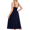 Sureple Long Dresses for Women 2026 Sleeveless Ruched Bust Swing Aline Fitted Spaghetti Strap Sundress with Pockets(A-navy)