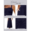 Sureple Long Dresses for Women 2026 Sleeveless Ruched Bust Swing Aline Fitted Spaghetti Strap Sundress with Pockets(A-navy)