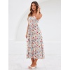 Sureple Long Dresses for Women 2026 Sleeveless Ruched Bust Swing Aline Fitted Spaghetti Strap Sundress with Pockets(B-blue Red F 01)