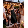 Sureple Midi Dresses for Women 2026 Spring Square Neck Tank Sleeveless A Line Casual Summer Sundresses with Pockets(A-black)