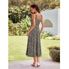 Sureple Midi Dresses for Women 2026 Spring Square Neck Tank Sleeveless A Line Casual Summer Sundresses with Pockets(B-leopard)
