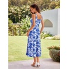 Sureple Midi Dresses for Women 2026 Spring Square Neck Tank Sleeveless A Line Casual Summer Sundresses with Pockets(B-light Blue F 05)