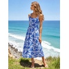 Sureple Midi Dresses for Women 2026 Spring Square Neck Tank Sleeveless A Line Casual Summer Sundresses with Pockets(B-light Blue F 05)