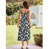 Sureple Midi Dresses for Women 2026 Spring Square Neck Tank Sleeveless A Line Casual Summer Sundresses with Pockets(B-navy Floral 12)
