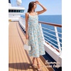 Sureple Midi Dresses for Women 2026 Spring Square Neck Tank Sleeveless A Line Casual Summer Sundresses with Pockets(B-pink B Floral 01)