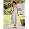 Sureple Midi Dresses for Women 2026 Spring Square Neck Tank Sleeveless A Line Casual Summer Sundresses with Pockets(B-pink B Floral 01)