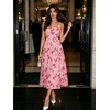 Sureple Midi Dresses for Women 2026 Spring Square Neck Tank Sleeveless A Line Casual Summer Sundresses with Pockets(B-pink Red F 01)