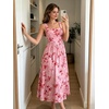 Sureple Midi Dresses for Women 2026 Spring Square Neck Tank Sleeveless A Line Casual Summer Sundresses with Pockets(B-pink Red F 01)