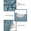 Sureple Spring Round Neck T Shirt Dress for Women Short Sleeve Midi Length,Swing Tiered Bobydoll Dresses with Pockets(B-grey Blue Flo)