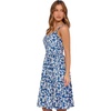 Sureple Women’s Corset Summer Casual Dresses Spaghetti Strap Knee Length Sleeveless Swing Aline Sundress with Pockets(B-blue White F 06)
