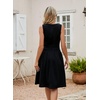 Sureple Women’s Retro Sleeveless Swing Casual Work Summer Party Dress with Pockets(A-black)