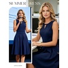 Sureple Women’s Retro Sleeveless Swing Casual Work Summer Party Dress with Pockets(A-navy)