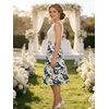 Sureple Women’s Retro Sleeveless Swing Casual Work Summer Party Dress with Pockets(B-beige White F P4)