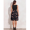 Sureple Women’s Retro Sleeveless Swing Casual Work Summer Party Dress with Pockets(B-black Red F P2)