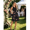 Sureple Women’s Retro Sleeveless Swing Casual Work Summer Party Dress with Pockets(B-black Red F P2)