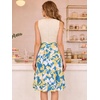 Sureple Women’s Retro Sleeveless Swing Casual Work Summer Party Dress with Pockets(B-blue White P)