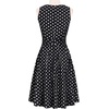 Sureple Women’s Retro Sleeveless Swing Casual Work Summer Party Dress with Pockets(Black Dot)