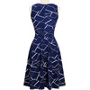 Sureple Women’s Retro Sleeveless Swing Casual Work Summer Party Dress with Pockets(Blue W Stripe)