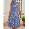 Sureple Women’s Retro Sleeveless Swing Casual Work Summer Party Dress with Pockets(B-navy Floral 11)
