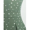 Sureple Women’s Retro Sleeveless Swing Casual Work Summer Party Dress with Pockets(Green Polka Dots)