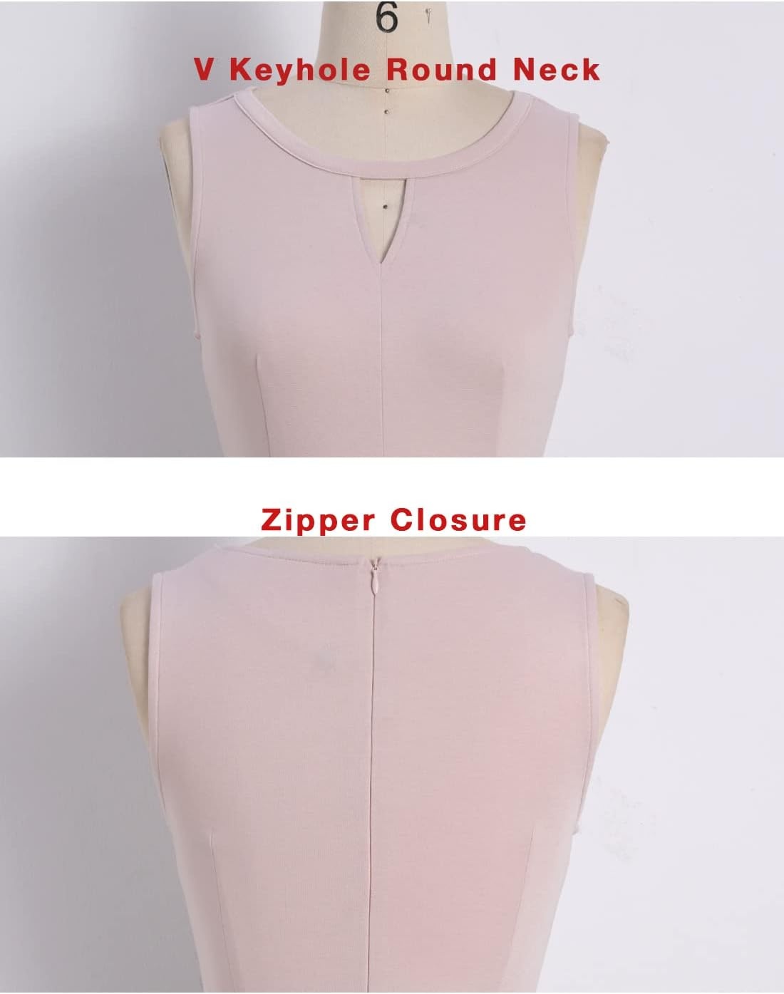 image:imageSureple Womens Retro Sleeveless Swing Casual Work Summer Party Dress with PocketsPbeige Firework